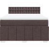 Box spring postel s matrací 160x200 cm textil [3287134] (Barva Tmavě šedá)