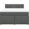 Box spring postel s matrací 160x200 cm textil [3286731] (Barva Světle šedá)