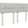 Box spring postel s matrací 160 x 200 cm samet [3290082] (Barva Světle šedá)