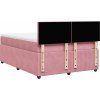 Box spring postel s matrací 160 x 200 cm samet [3290082] (Barva Světle šedá)