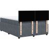 Box spring postel s matrací 160 x 200 cm samet [3290082] (Barva Světle šedá)