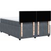 Box spring postel s matrací 160x200 cm samet [3287782] (Barva Světle šedá)