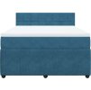 Box spring postel s matrací 160x200 cm samet [3287782] (Barva Světle šedá)