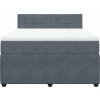 Box spring postel s matrací 160x200 cm samet [3287782] (Barva Světle šedá)