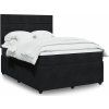 Box spring postel s matrací 160x200 cm samet [3292383] (Barva Tmavě šedá)