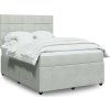 Box spring postel s matrací 160x200 cm samet [3292383] (Barva Tmavě šedá)