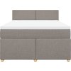 Box spring postel s matrací 160x200 cm textil [3289029] (Barva Krémová)