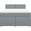 Box spring postel s matrací 160x200 cm textil [3289029] (Barva Krémová)