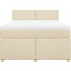 Box spring postel s matrací 160x200 cm textil [3289029] (Barva Krémová)