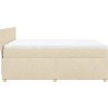 Box spring postel s matrací 160x200 cm textil [3289029] (Barva Krémová)