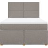 Box spring postel s matrací 160x200 cm textil [3293628] (Barva Taupe)