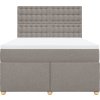 Box spring postel s matrací 160x200 cm textil [3293649] (Barva Taupe)