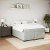 Box spring postel s matrací 160x200 cm samet [3285294] (Barva Tmavě šedá)
