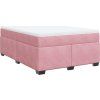Box spring postel s matrací 160x200 cm samet [3285294] (Barva Tmavě šedá)