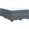 Box spring postel s matrací 160x200 cm samet [3285294] (Barva Tmavě šedá)