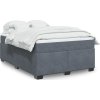 Box spring postel s matrací 160x200 cm samet [3285294] (Barva Tmavě šedá)