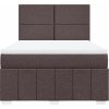 Box spring postel s matrací 140x200 cm textil [3293985] (Barva Tmavě šedá)
