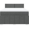 Box spring postel s matrací 140x200 cm textil [3287087] (Barva Tmavě hnědá)