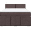 Box spring postel s matrací 140x200 cm textil [3287087] (Barva Tmavě hnědá)