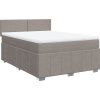 Box spring postel s matrací 140x200 cm textil [3287087] (Barva Tmavě hnědá)