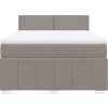 Box spring postel s matrací 140x200 cm textil [3287087] (Barva Tmavě hnědá)