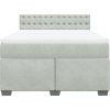 Box spring postel s matrací tmavě 140x200 cm samet [3286342] (Barva Světle šedá)