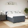 Box spring postel s matrací tmavě 140x200 cm samet [3286342] (Barva Světle šedá)