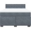 Box spring postel s matrací tmavě 140x200 cm samet [3286342] (Barva Světle šedá)