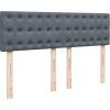 Box spring postel s matrací tmavě 140x200 cm samet [3286342] (Barva Světle šedá)
