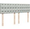Box spring postel s matrací tmavě 140x200 cm samet [3286342] (Barva Světle šedá)