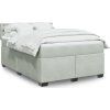 Box spring postel s matrací tmavě 140x200 cm samet [3286342] (Barva Světle šedá)