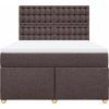 Box spring postel s matrací 140x200 cm textil [3291318] (Barva Tmavě šedá)