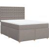 Box spring postel s matrací 140x200 cm textil [3291318] (Barva Tmavě šedá)