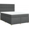 Box spring postel s matrací 140x200 cm textil [3291318] (Barva Tmavě šedá)