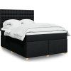 Box spring postel s matrací 140x200 cm textil [3291318] (Barva Tmavě šedá)