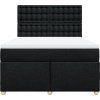 Box spring postel s matrací 140x200 cm textil [3291318] (Barva Tmavě šedá)
