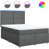 Box spring postel s matrací 140x200 cm textil [3293597] (Barva Tmavě šedá)