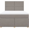 Box spring postel s matrací 140x200 cm textil [3293597] (Barva Tmavě šedá)