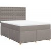Box spring postel s matrací 140x200 cm textil [3293618] (Barva Tmavě šedá)