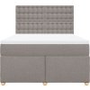 Box spring postel s matrací 140x200 cm textil [3293618] (Barva Tmavě šedá)