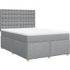 Box spring postel s matrací 140x200 cm textil [3293618] (Barva Tmavě šedá)