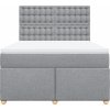 Box spring postel s matrací 140x200 cm textil [3293618] (Barva Tmavě šedá)