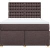 Box spring postel s matrací 140x200 cm textil [3293618] (Barva Tmavě šedá)