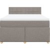 Box spring postel s matrací 140x200 cm textil [3289004] (Barva Tmavě šedá)
