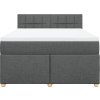 Box spring postel s matrací 140x200 cm textil [3289004] (Barva Tmavě šedá)