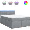 Box spring postel s matrací 140x200 cm textil [3289004] (Barva Tmavě šedá)