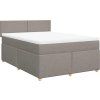 Box spring postel s matrací 140x200 cm textil [3286697] (Barva Tmavě šedá)