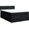 Box spring postel s matrací 140x200 cm textil [3286697] (Barva Tmavě šedá)