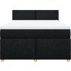 Box spring postel s matrací 140x200 cm textil [3286697] (Barva Tmavě šedá)