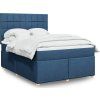 Box spring postel s matrací 140x200 cm textil [3291304] (Barva Tmavě šedá)